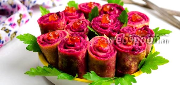 Закуска из блинчиков «Розочки»