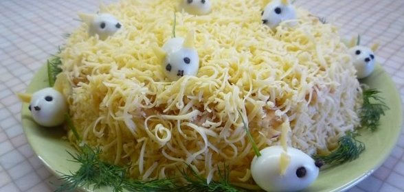 Салат мышки в сыре