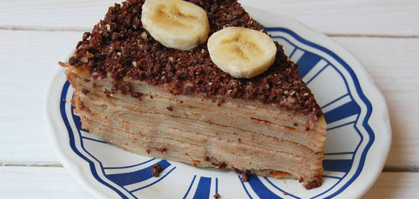 Блинный йогуртовый торт