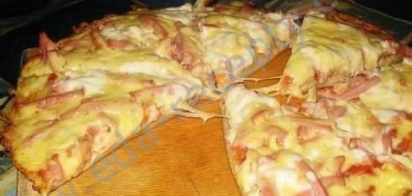 Пицца на дрожжевом тесте на молоке в духовке