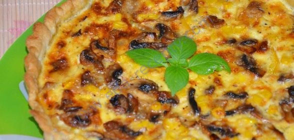 Французский пирог киш с курицей