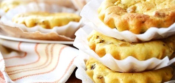 Творожно-банановые кексы с киви