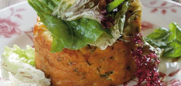 Несладкая запеканка с сыром и травами