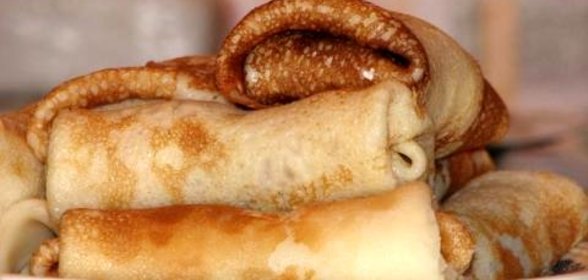 Блины с чесноком и сыром