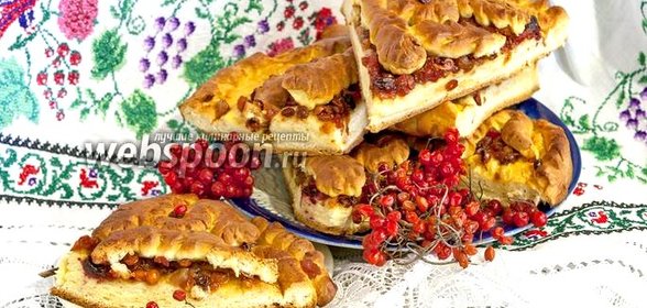 Открытый пирог с калиной