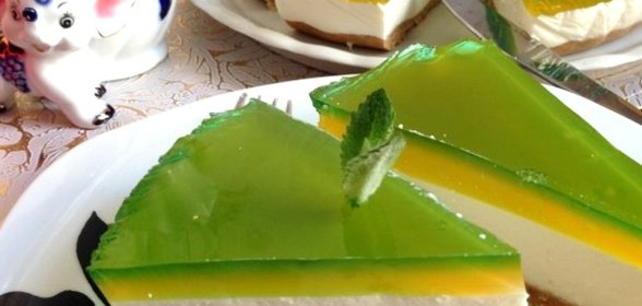 Желейный торт без выпечки