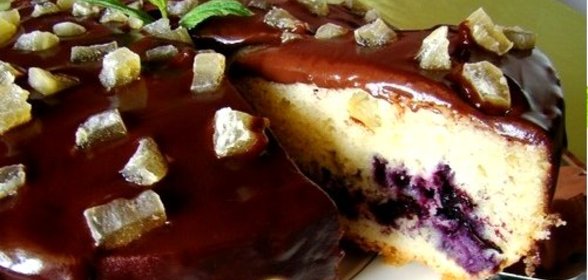 Черничный кекс в мультиварке