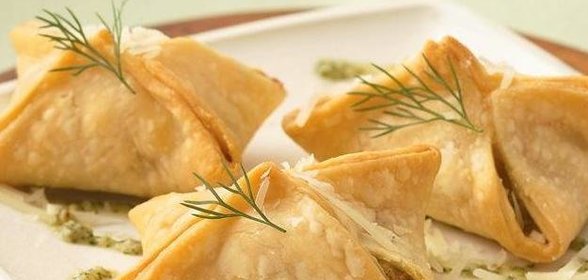 Слойки с лососем и укропом