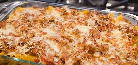 Макароны под соусом в духовке