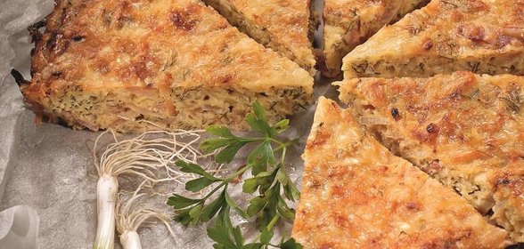 Сырная запеканка с капустой