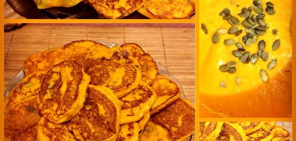 Тыквенные оладьи с отрубями и семечками