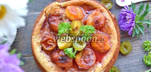 Пирог с яблоками и сливами