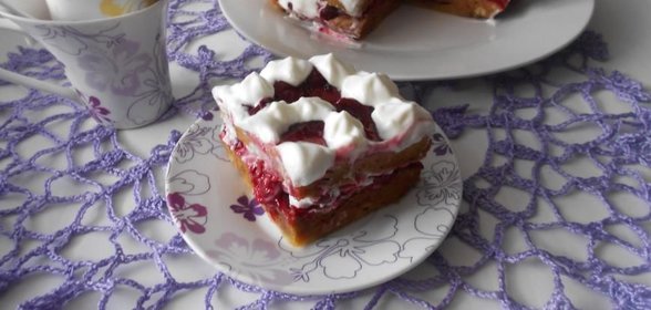 Вишневый торт в микроволновке