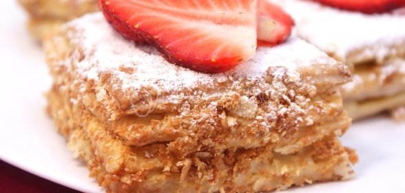 Слоёные пирожные «Мокрый наполеон»