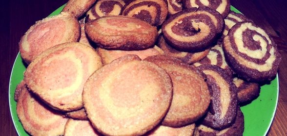 Двухцветное песочное печенье