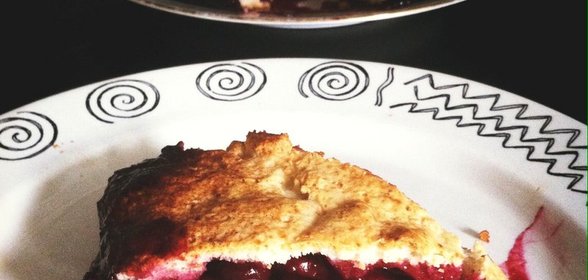 Ягодный кекс с творогом