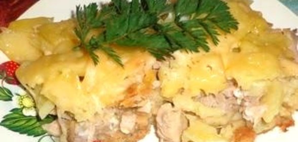 Запеканка с картофелем и крекером