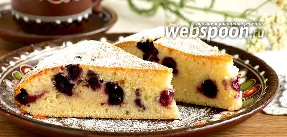 Манник на сметане с черникой