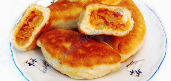 Пирожки с капустой жареные на сковороде