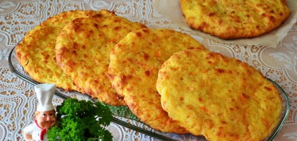 Сырные лепешки с морковью.