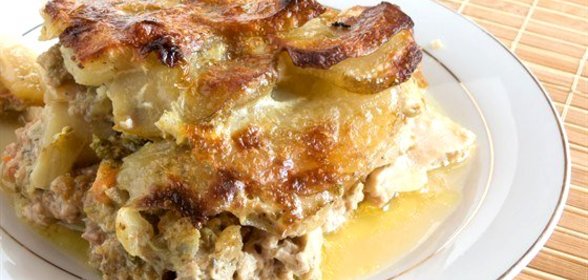Мясная запеканка с картофелем