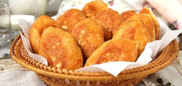 Пирожки на молоке без дрожжей