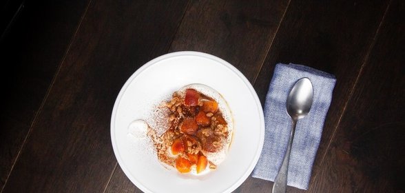 Абрикос с гречкой и пшеницей