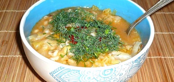 Крестьянская похлебка с перловкой и капустой