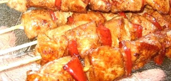 Куриные шашлычки со сладким перцем