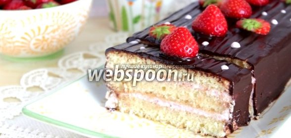 Творожный торт с клубникой