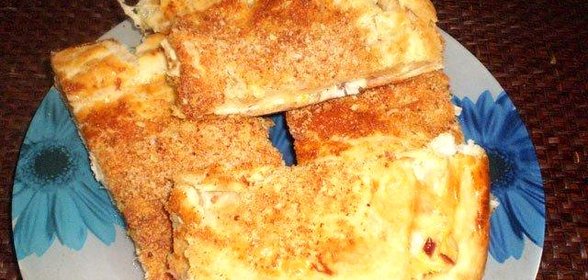 Пирог с курицей и сыром