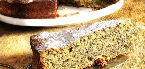 Апельсиновый пирог с маком и цитрусовой глазурью