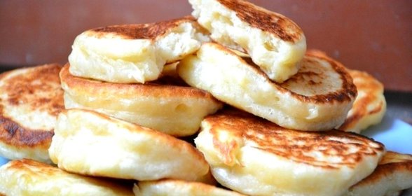 Пышные оладушки на кефире
