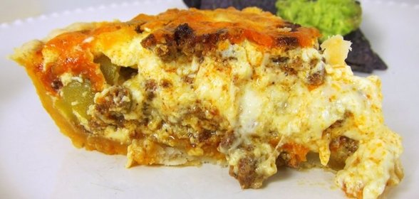 Киш с курицей и кабачком