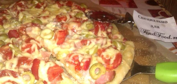 Пицца с копченой грудинкой