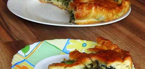 Пирог с моцареллой