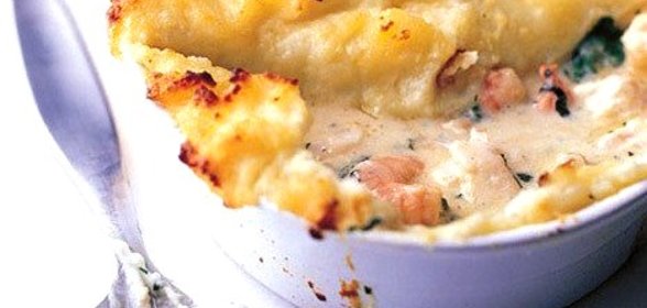 Запеканка с рыбой и картофелем