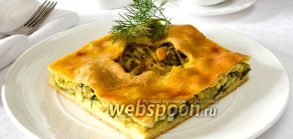 Пирог с луком и яйцом