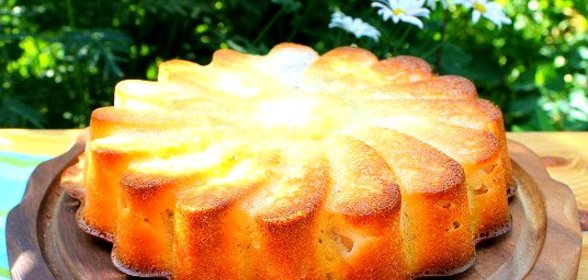 Заливной грушевый пирог