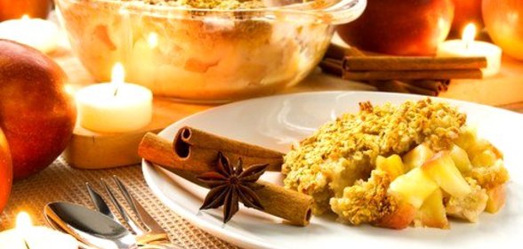 Холодная яблочная запеканка с мюсли