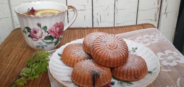 Кексики с черникой