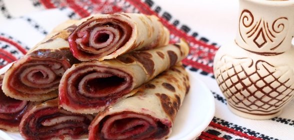 Заварные блины на сгущённом молоке