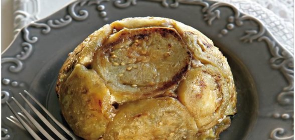 Шарлотка из ягненка с баклажанами