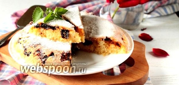 Кекс-пирог с карамелизованным черносливом