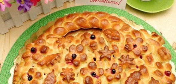 Пирог Корзинка с цветами