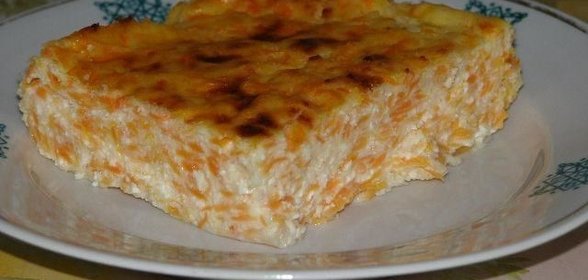 Запеканка творожная с морковью
