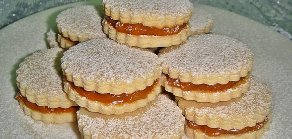 Песочное печенье со сгущенкой