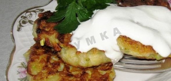 Кабачковые оладьи с картошкой