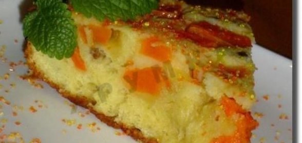 Шарлотка с тыквой и изюмом