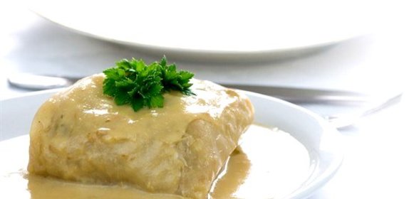 Голубцы с вареным мясом, рисом и овощами